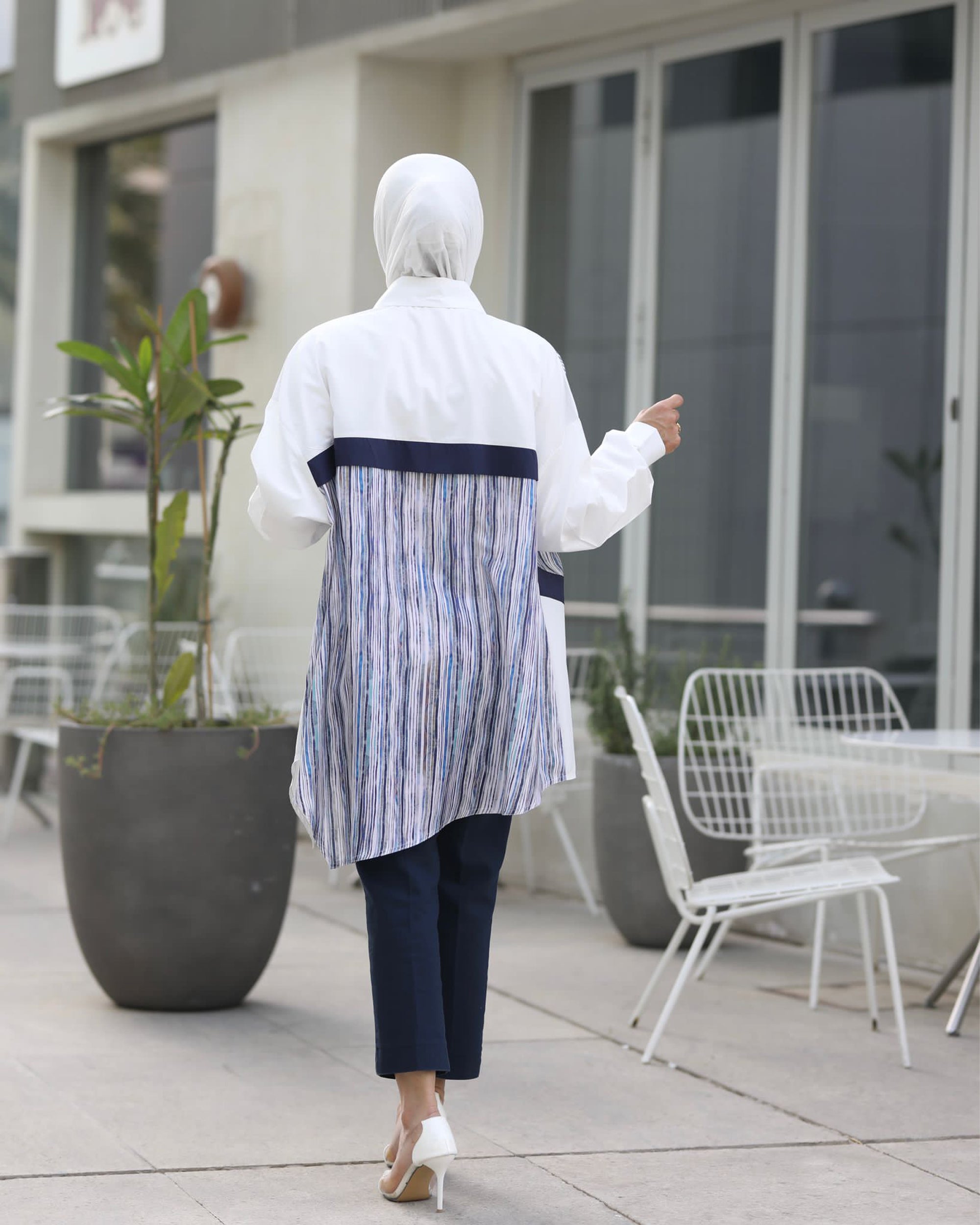 Shirt Model 1030 - Poplin & Cotton - White