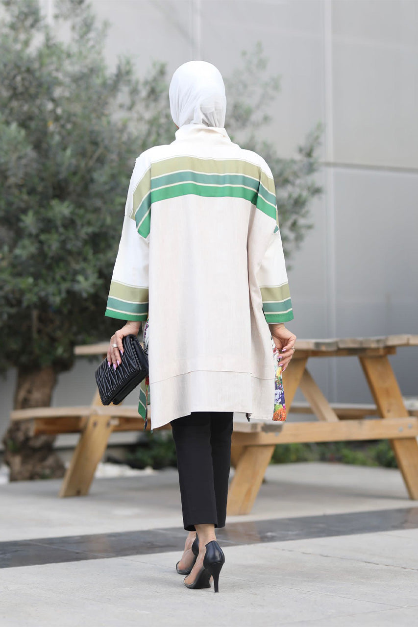 Shirt Model 1032 - linen & Cotton - White & Colored