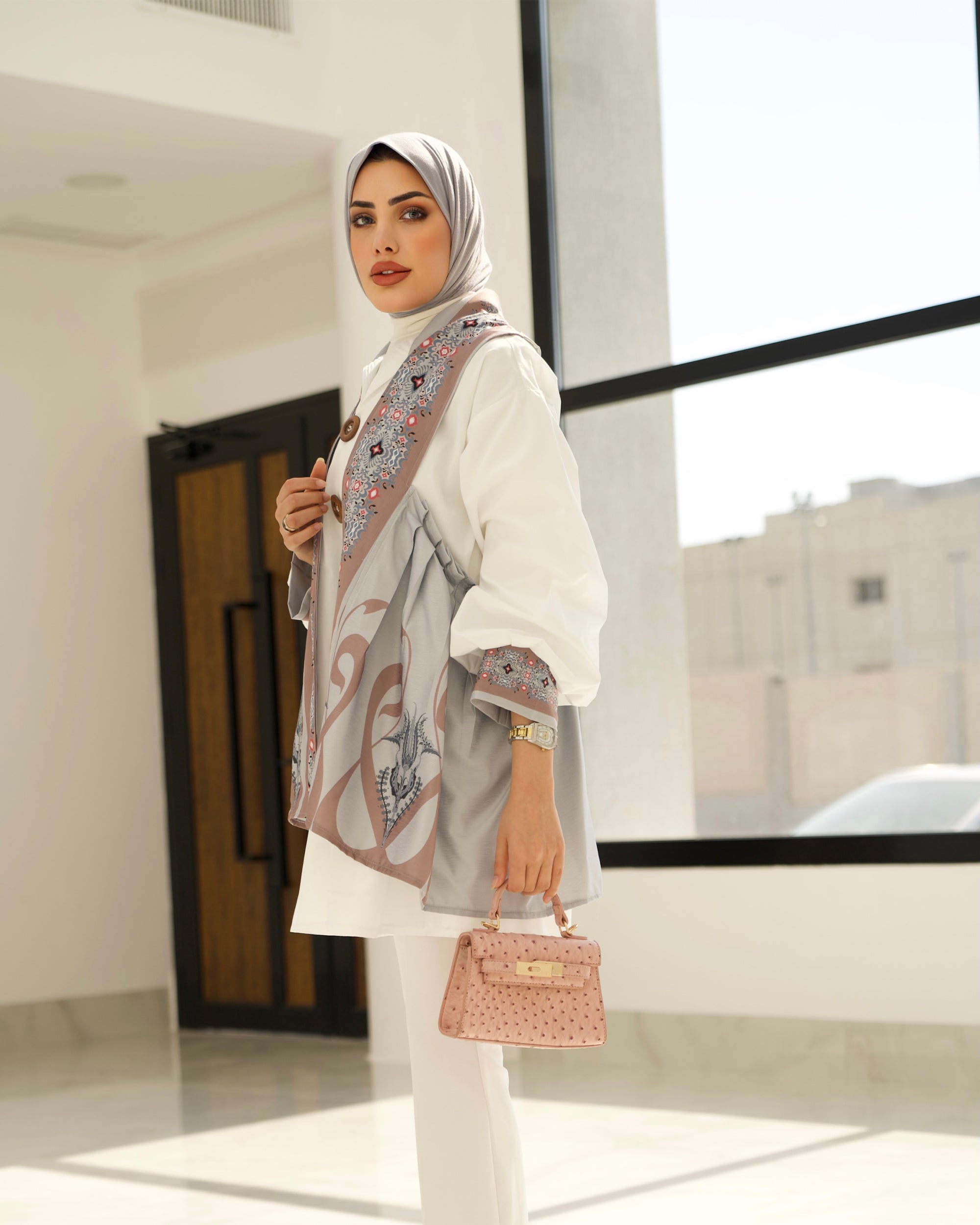 Shirt & Vest Model 1046 - Poplin & Cotton - White & Colored