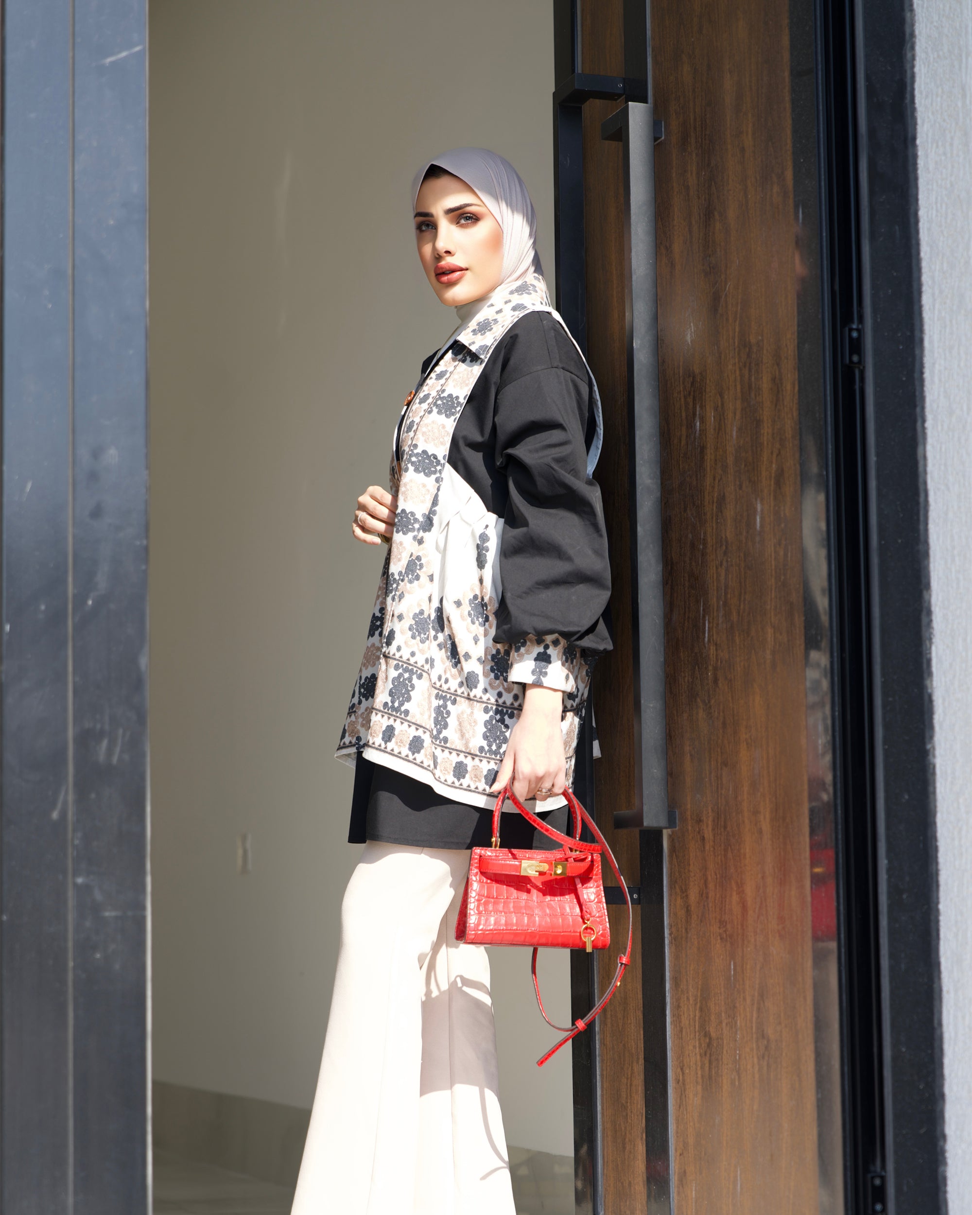 Shirt & Vest Model 1048 - Poplin & Linen - Black & Colored