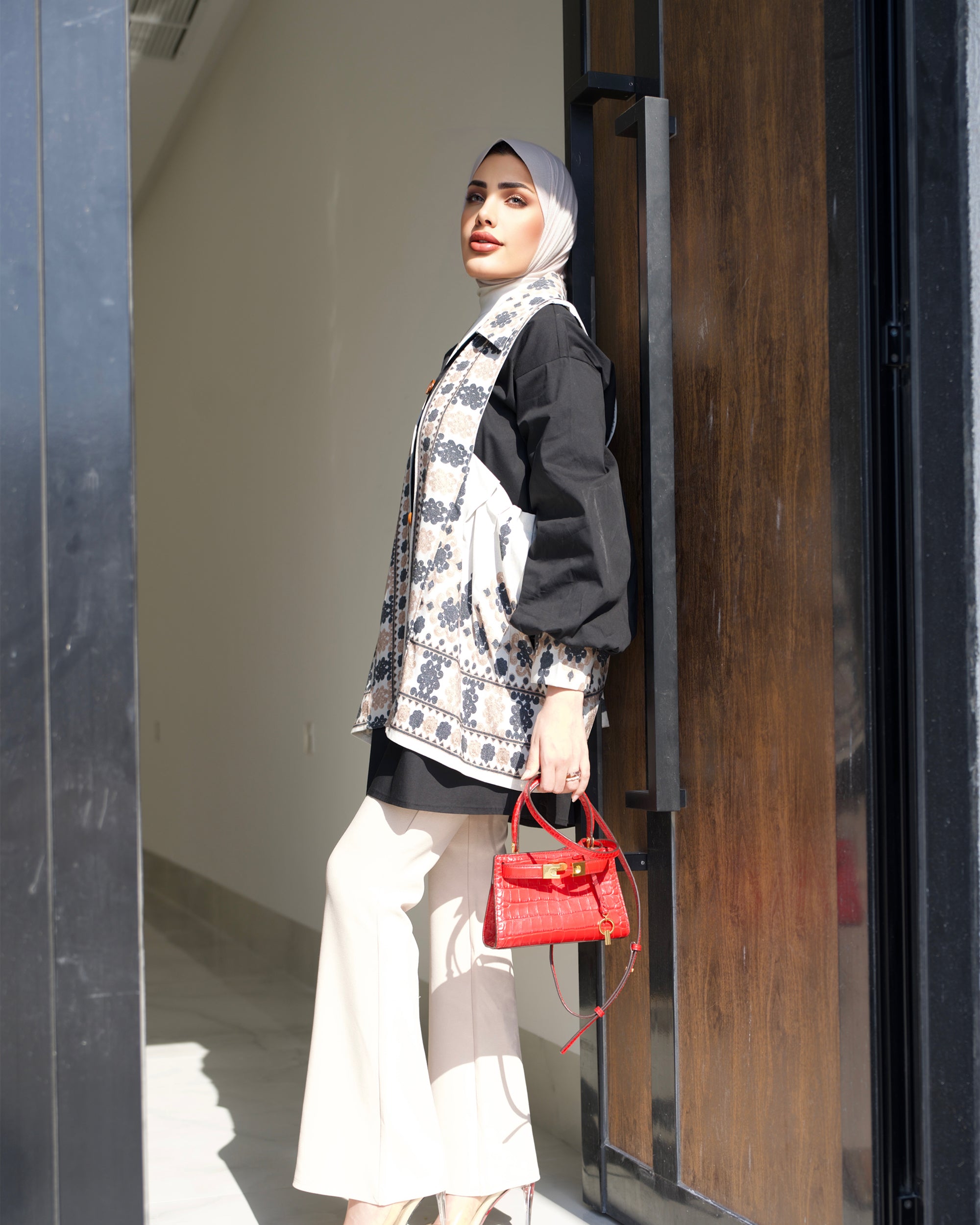 Shirt & Vest Model 1048 - Poplin & Linen - Black & Colored