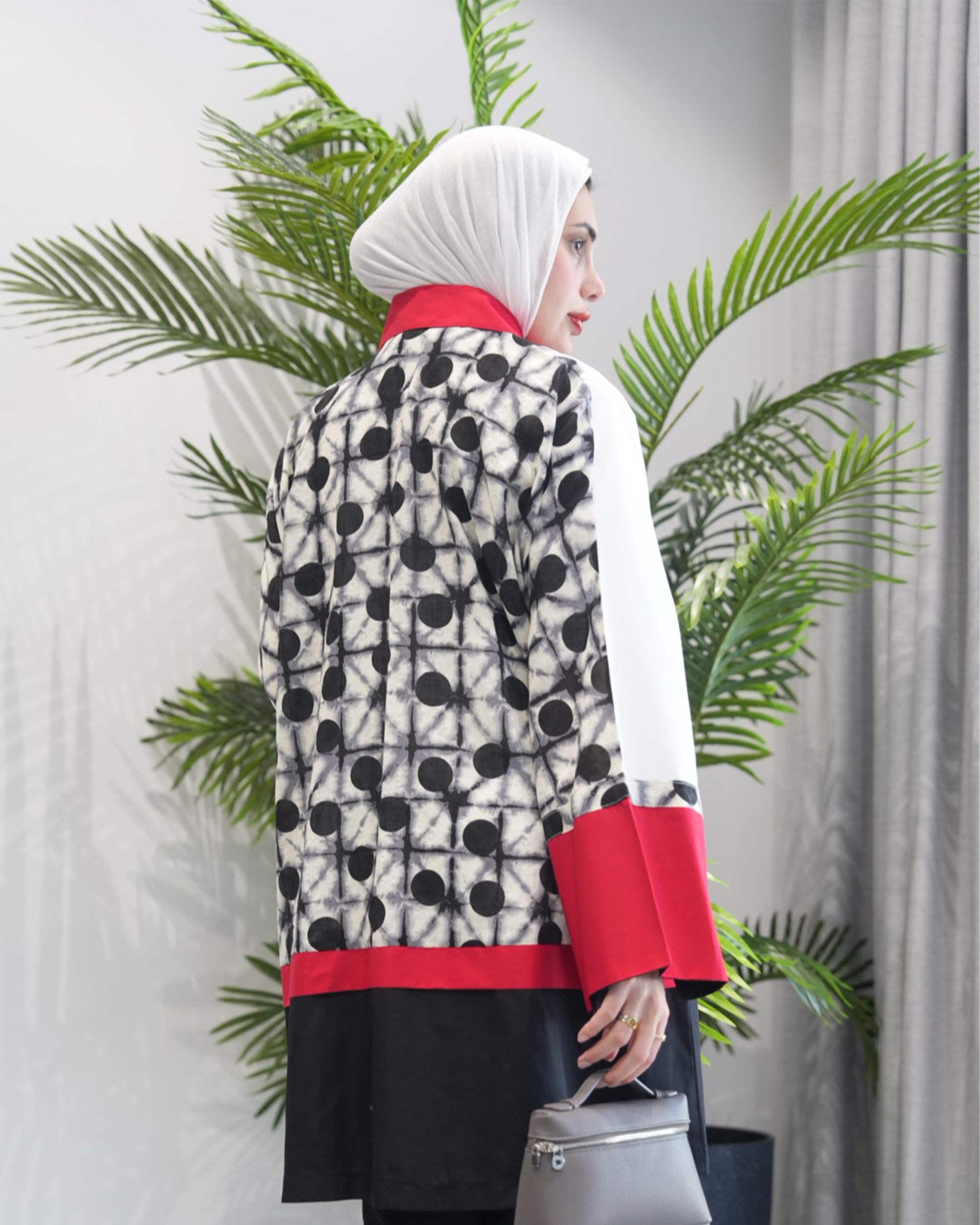 Shirt Model 1087 - Poplin - White & Red