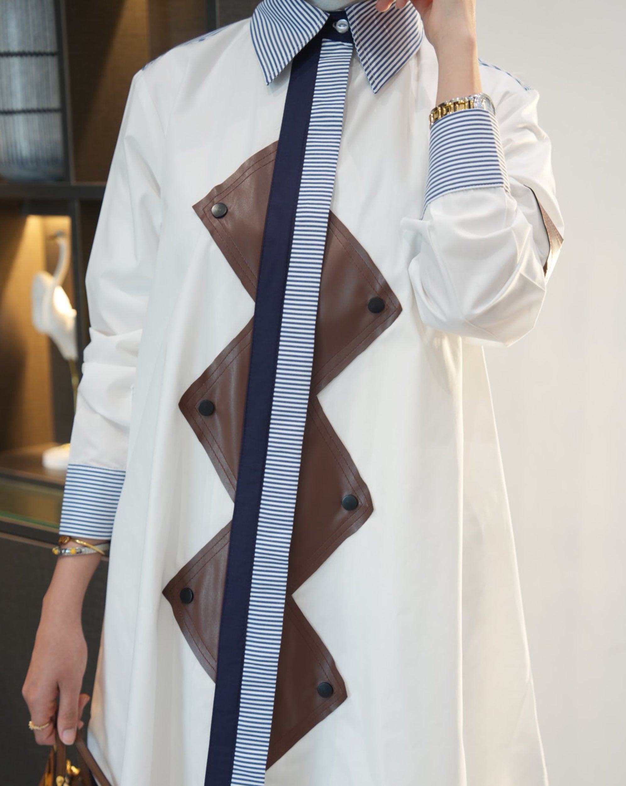 Shirt Model 1088 - Poplin - White