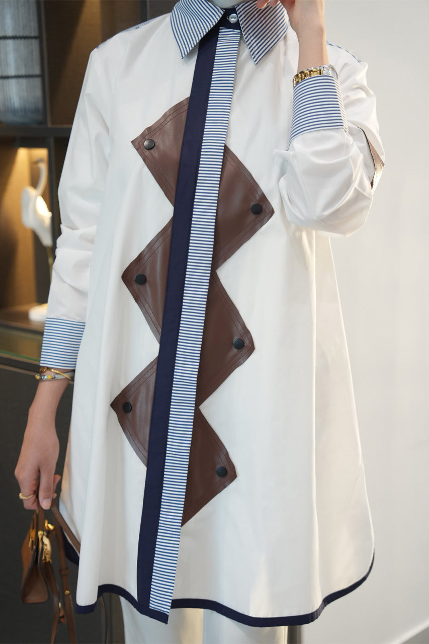 Shirt Model 1088 - Poplin - White