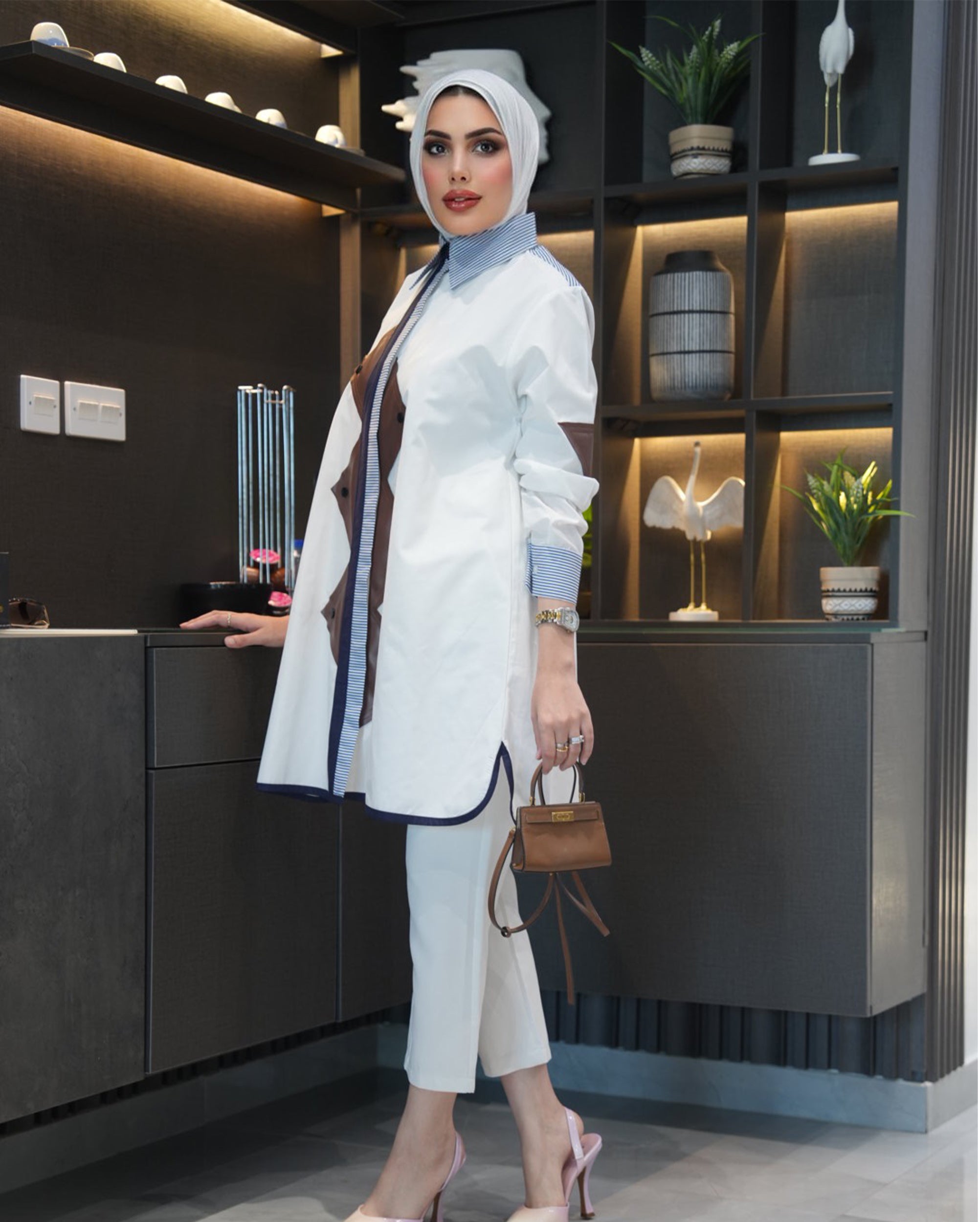 Shirt Model 1088 - Poplin - White