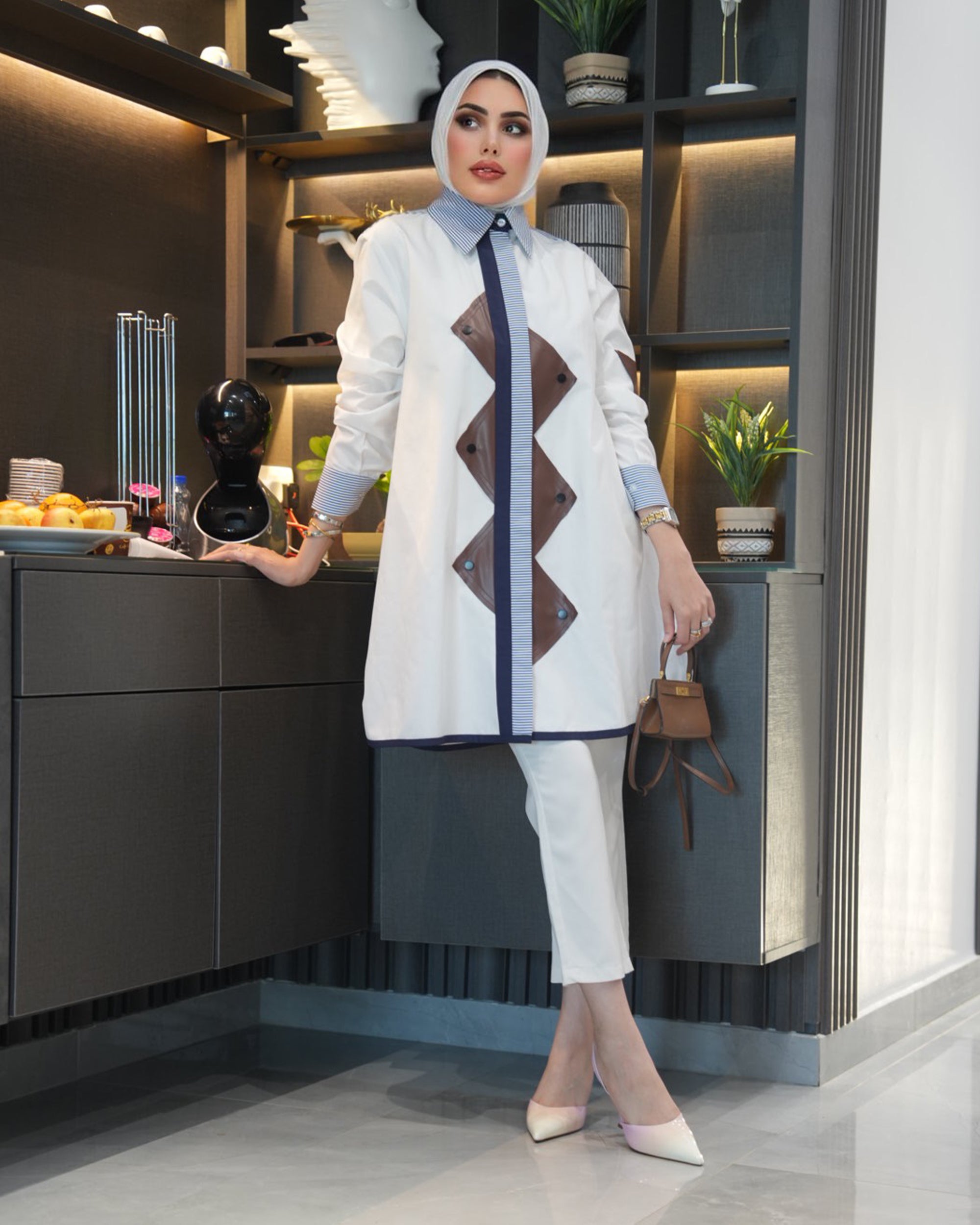 Shirt Model 1088 - Poplin - White