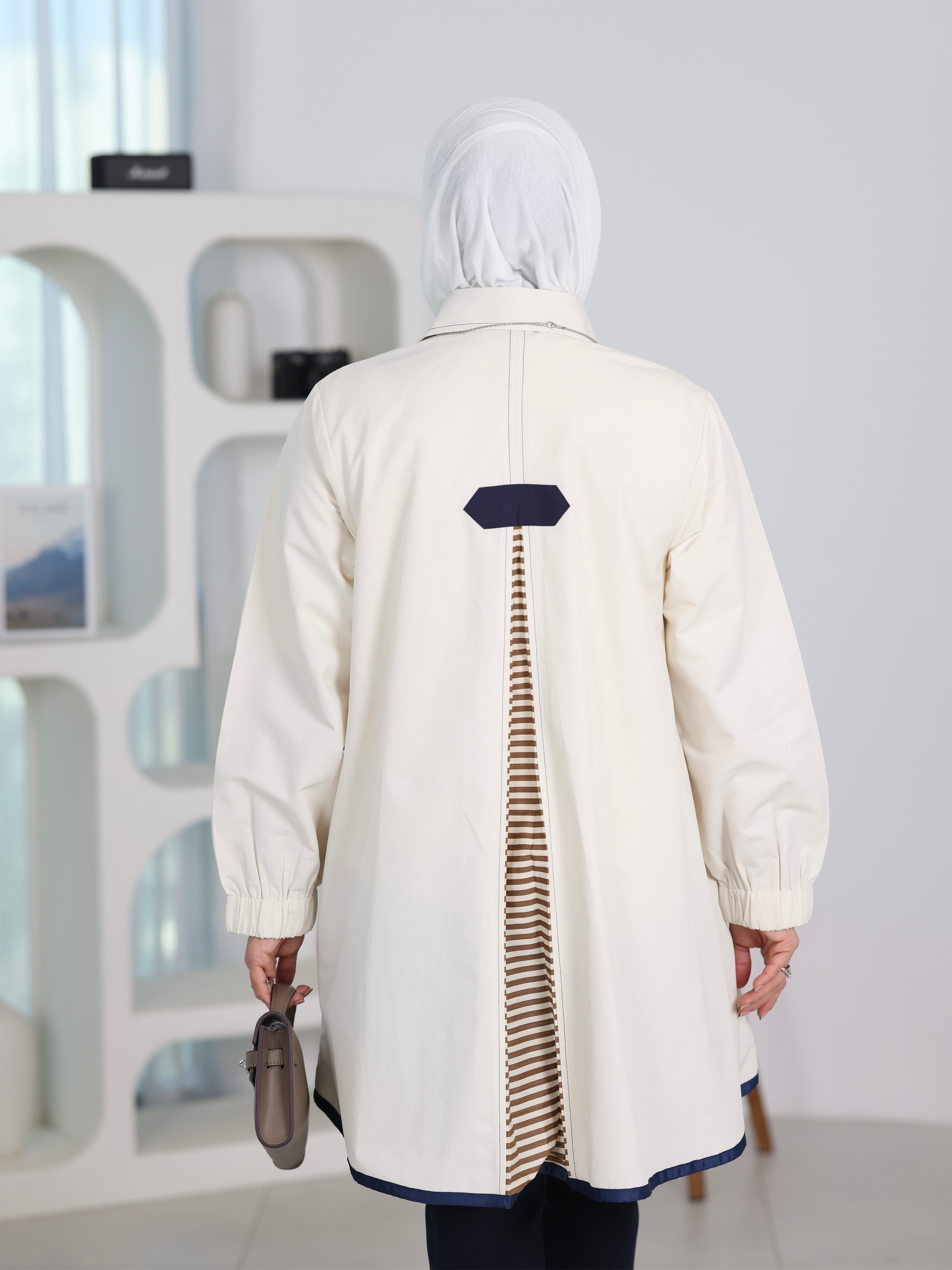 Shirt Model 1099 - Viscose Cotton - Beige