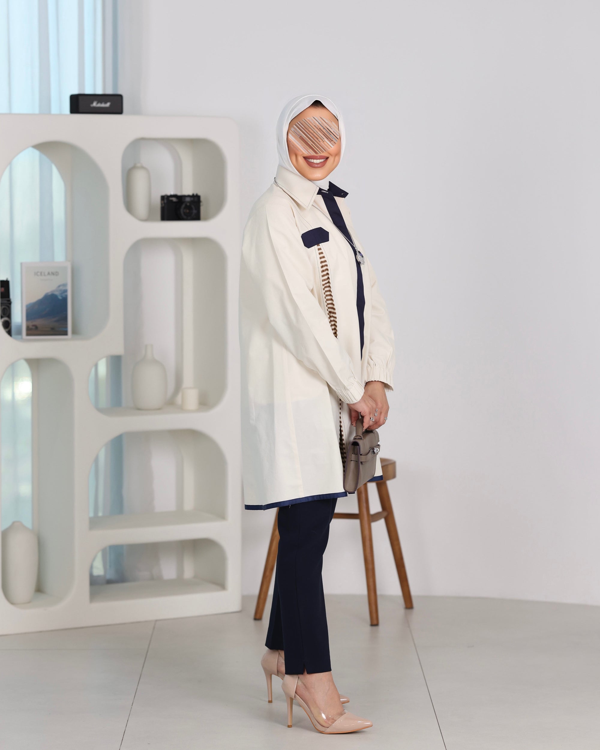 Shirt Model 1099 - Viscose Cotton - Beige