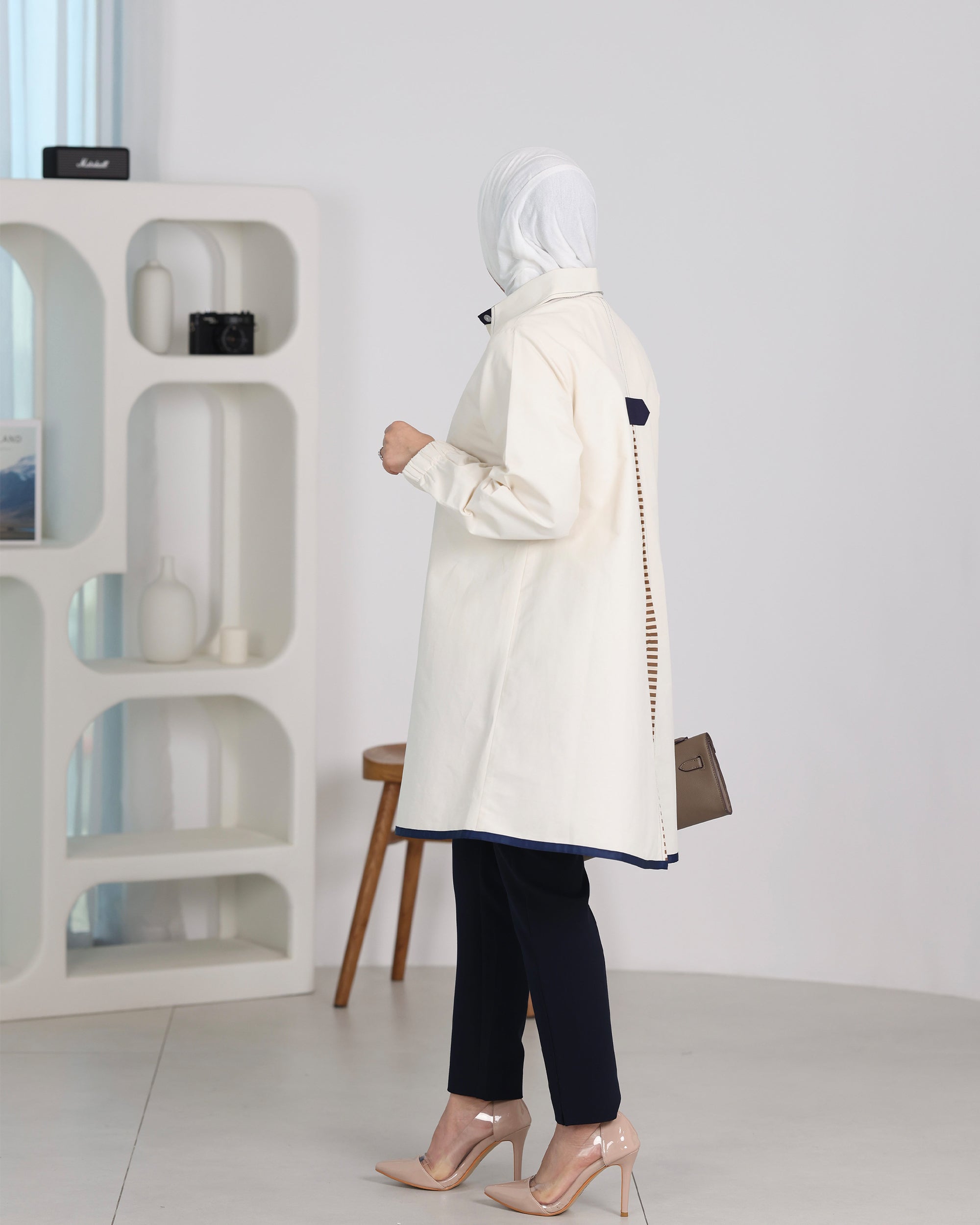 Shirt Model 1099 - Viscose Cotton - Beige