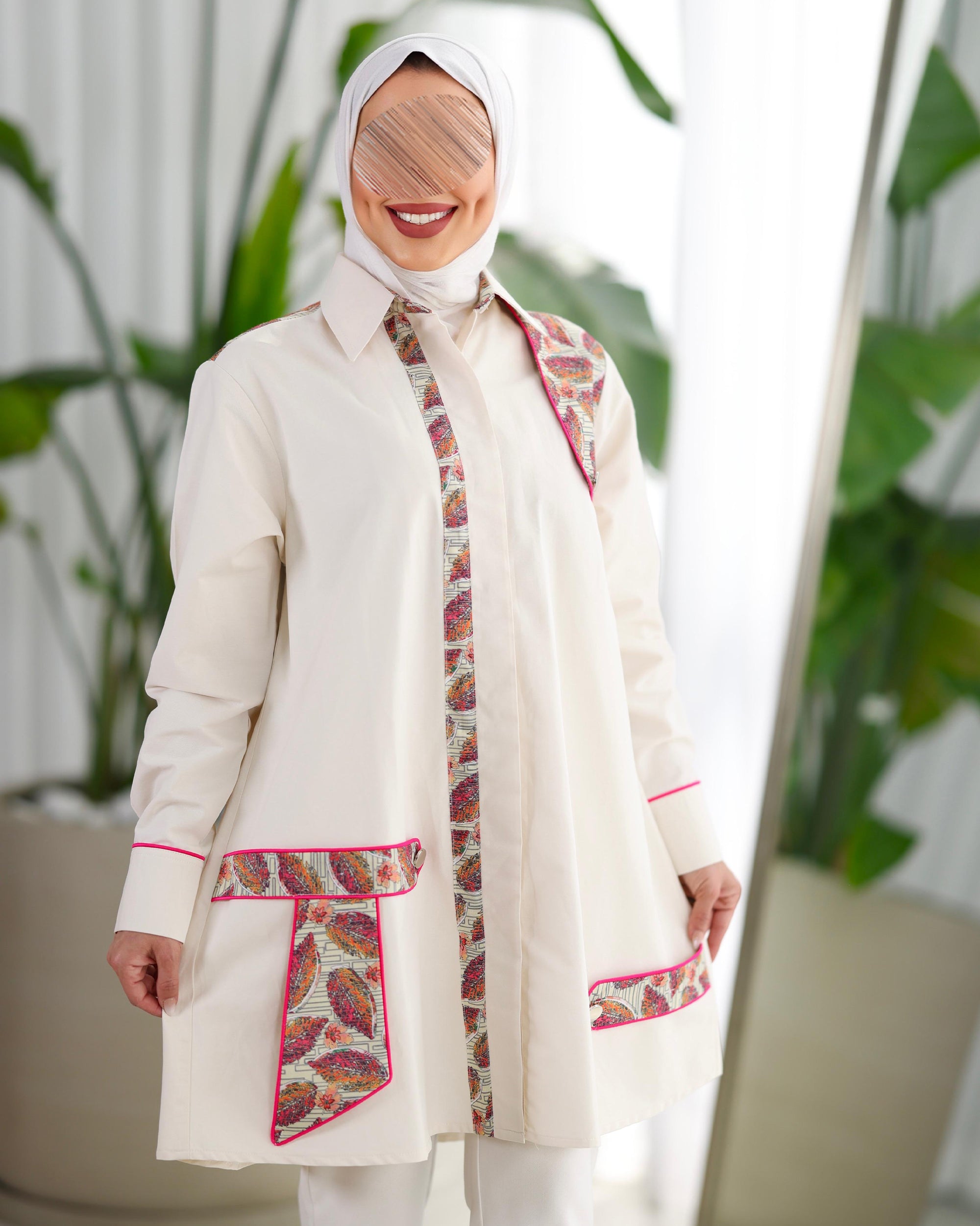 Shirt Model 1101 - Poplin - Beige