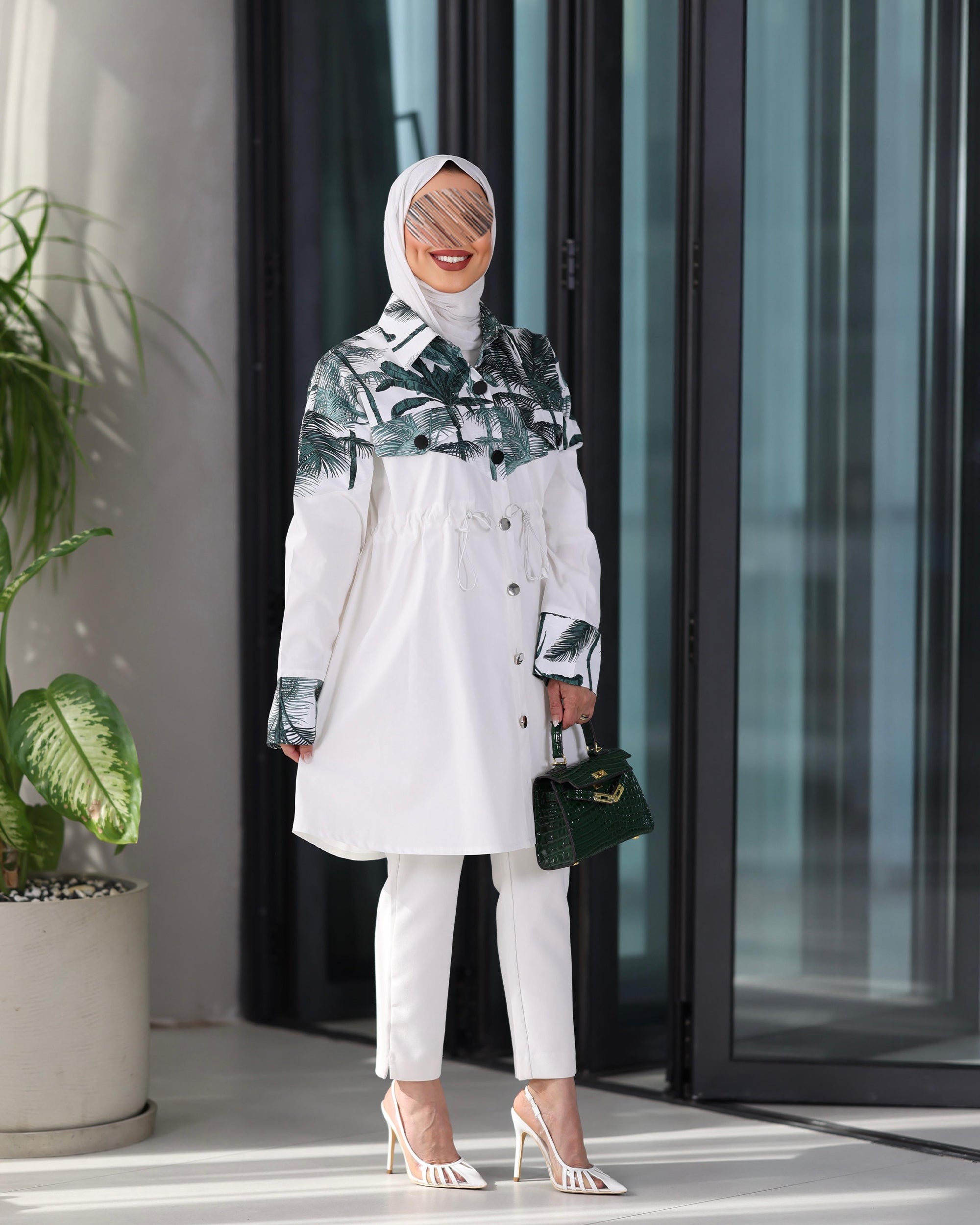 Shirt Model 1102 - Poplin - White