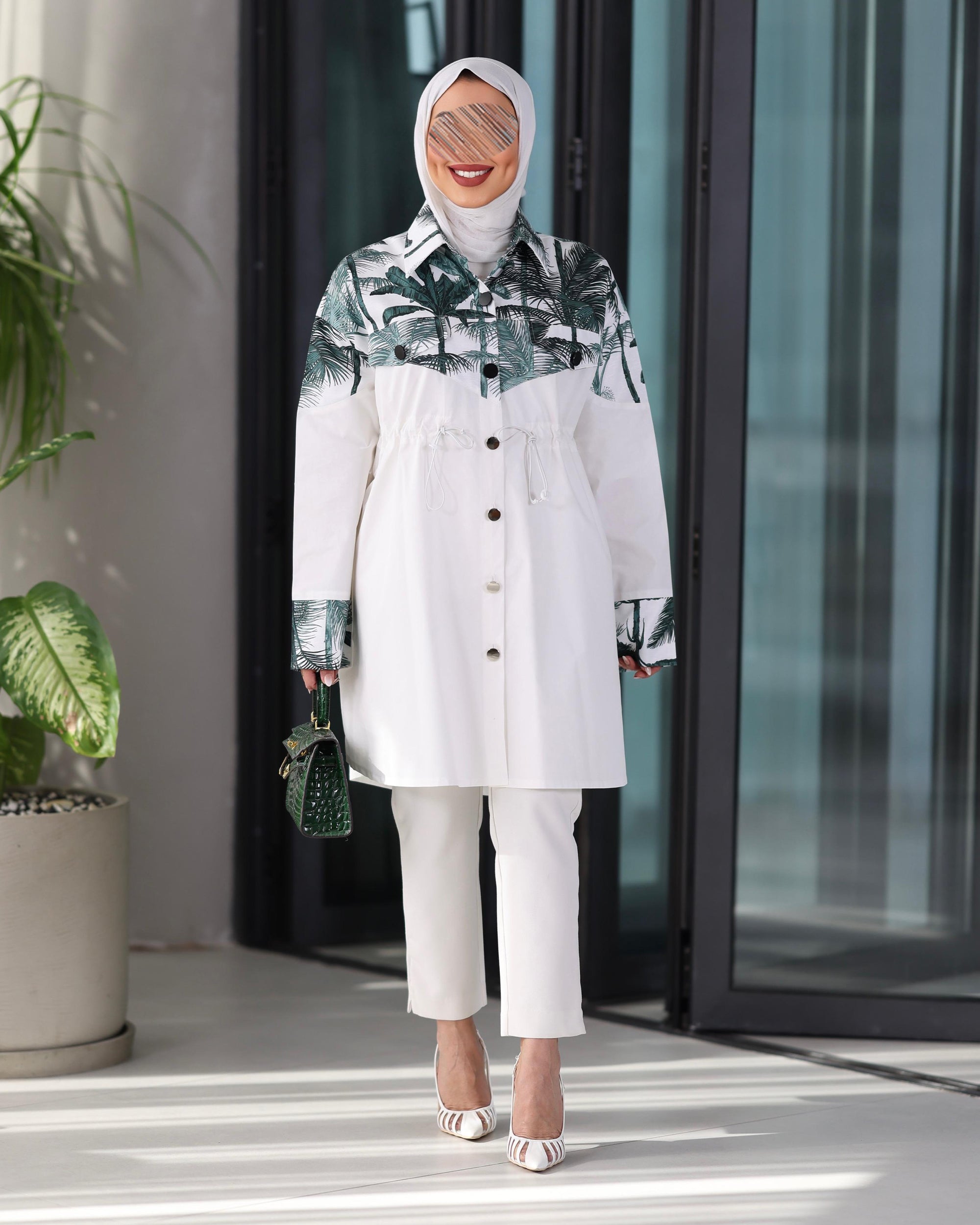 Shirt Model 1102 - Poplin - White