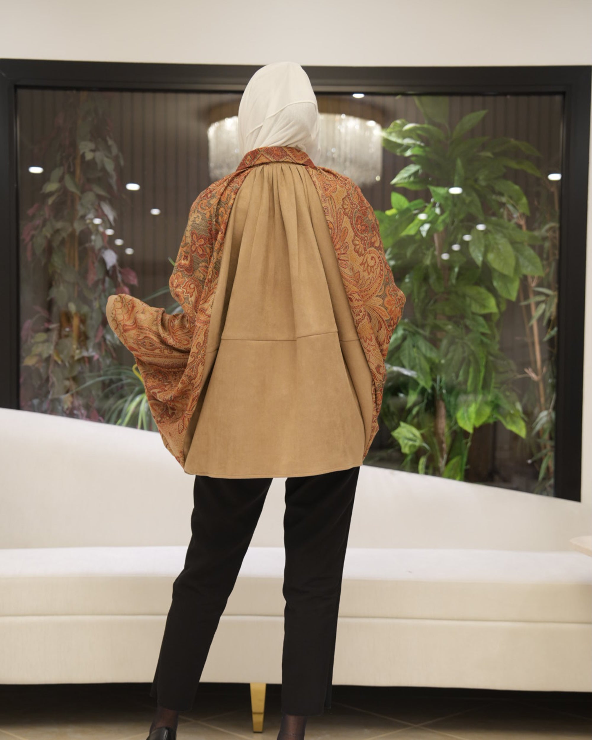 Shirt & Shawl Model 1109 - Chamois & Kashmir - Camel Beige