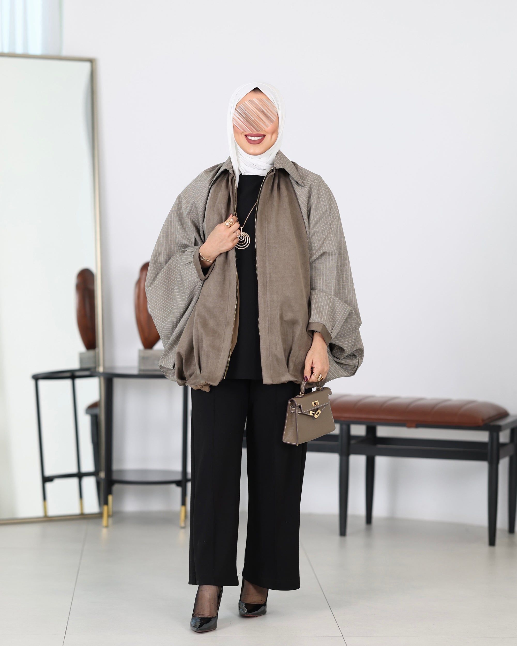 Shirt Model 1116 - Chamois - Grey