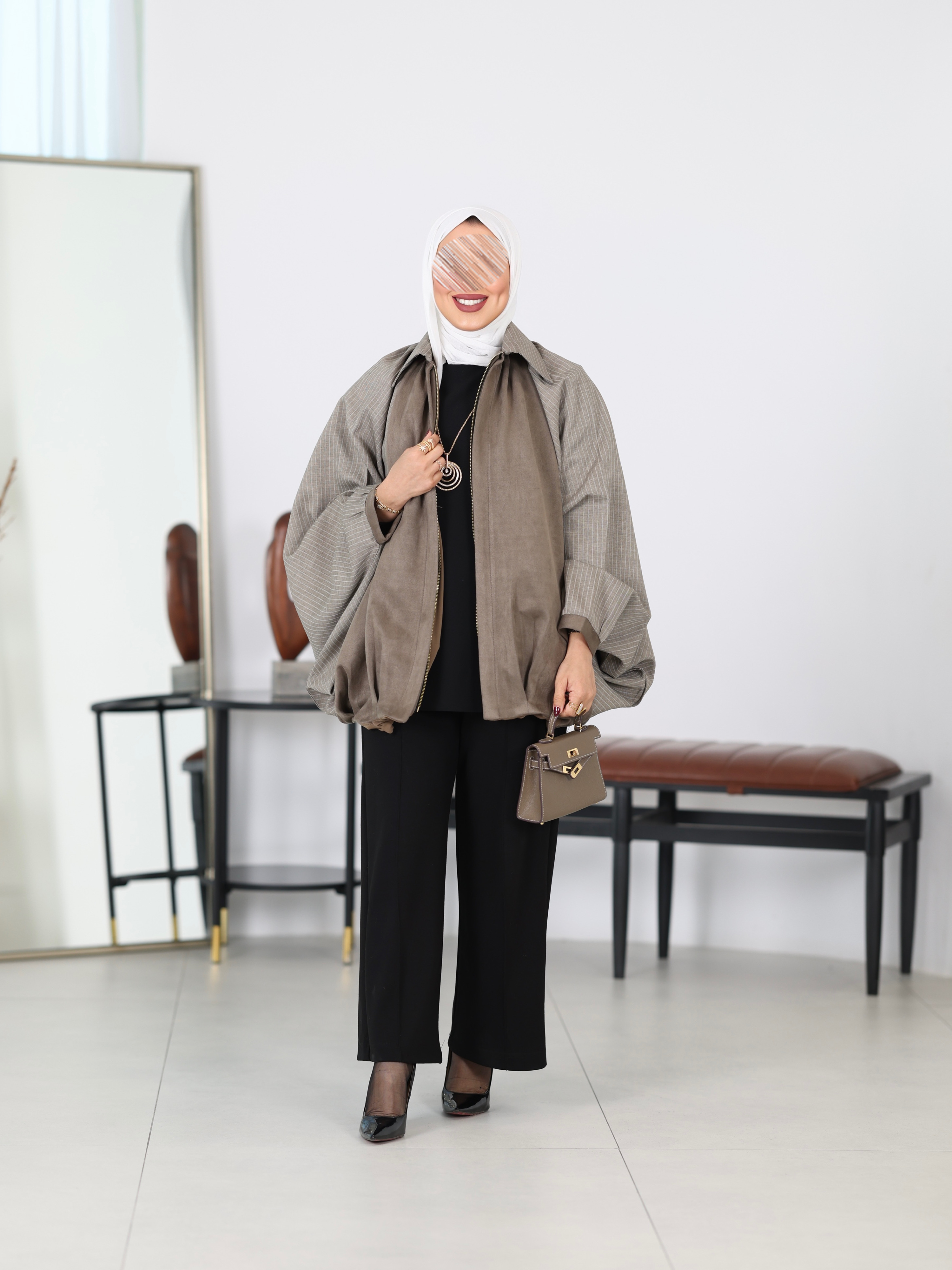 Shirt Model 1116 - Chamois - Grey