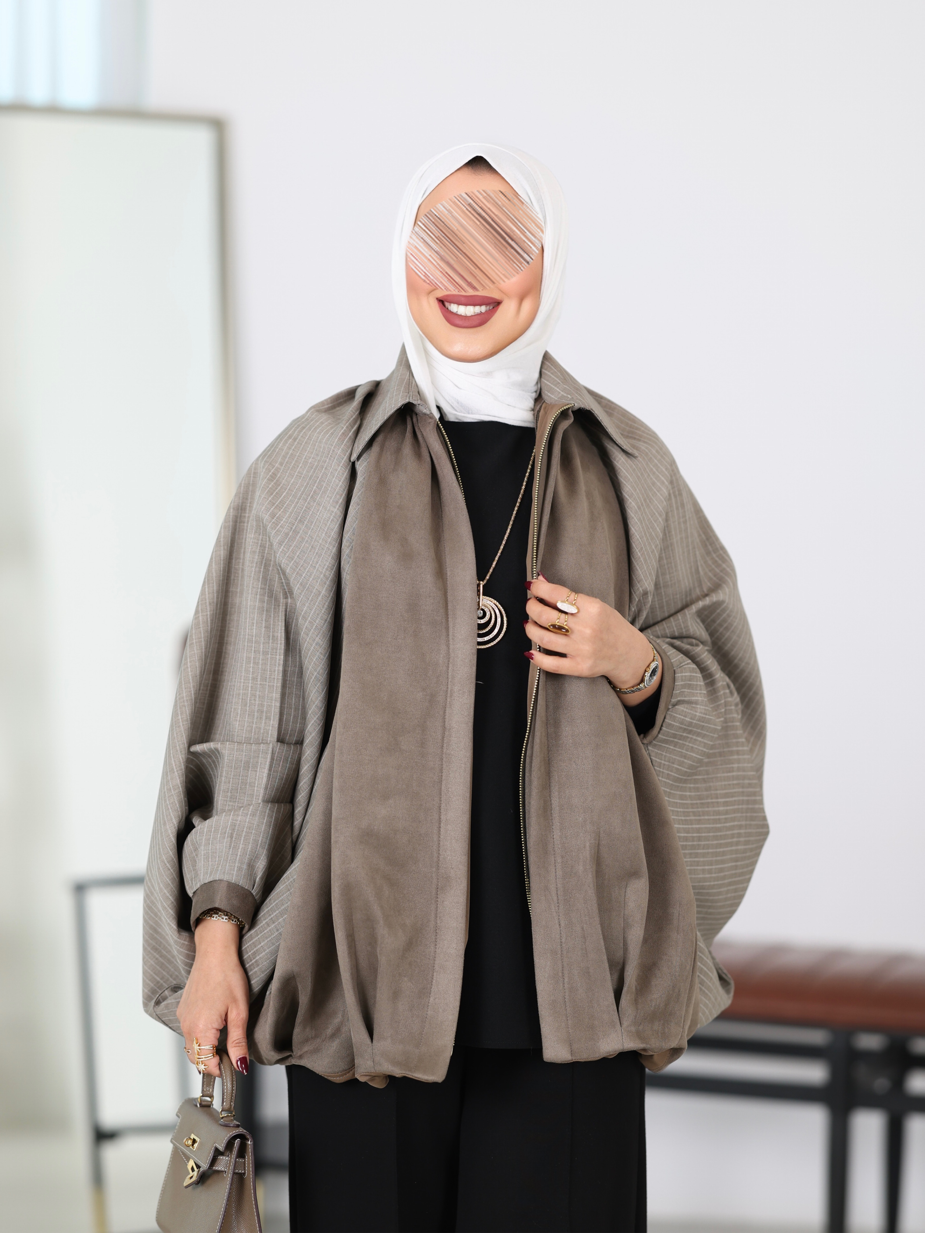 Shirt Model 1116 - Chamois - Grey