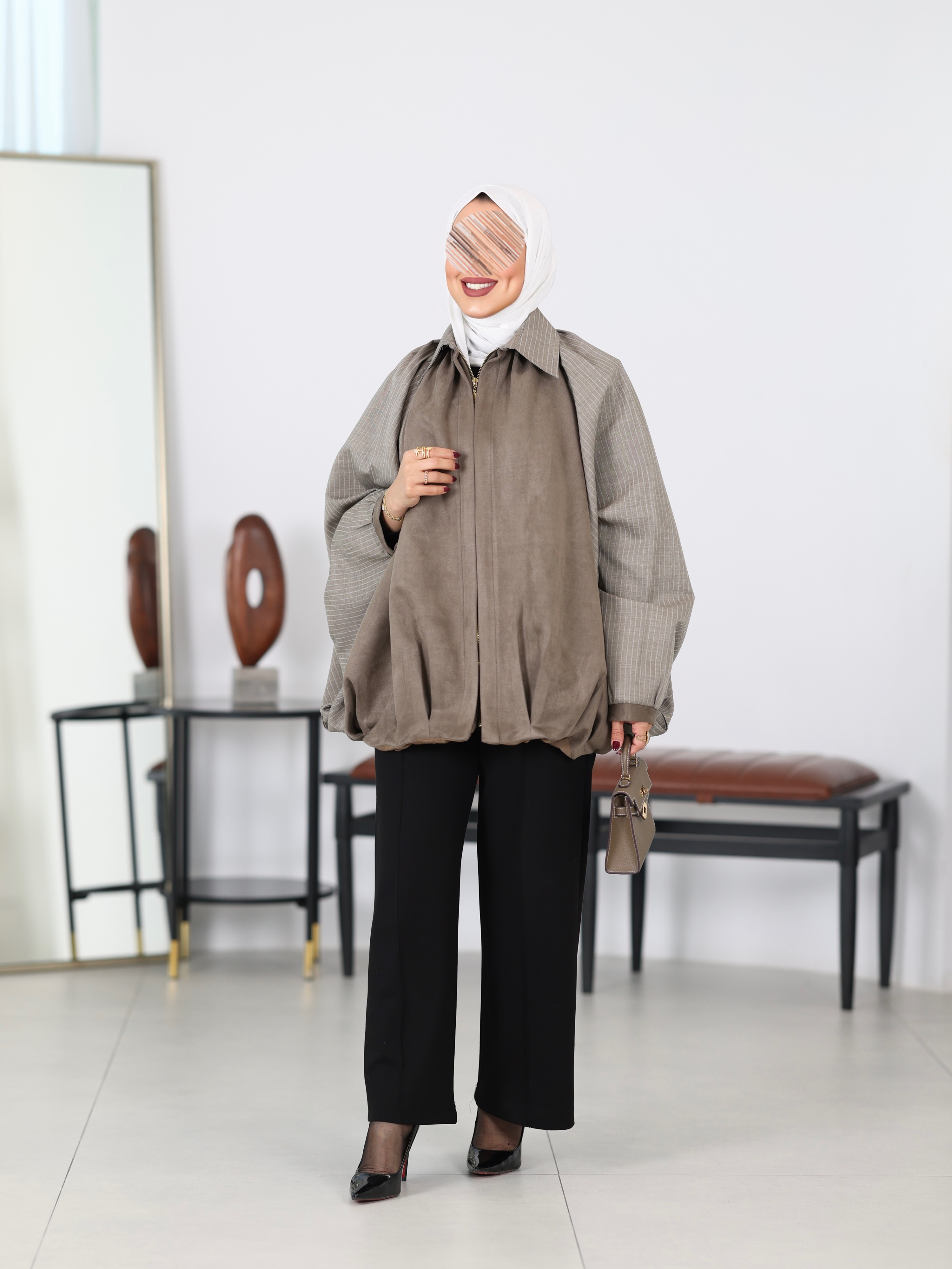 Shirt Model 1116 - Chamois - Grey