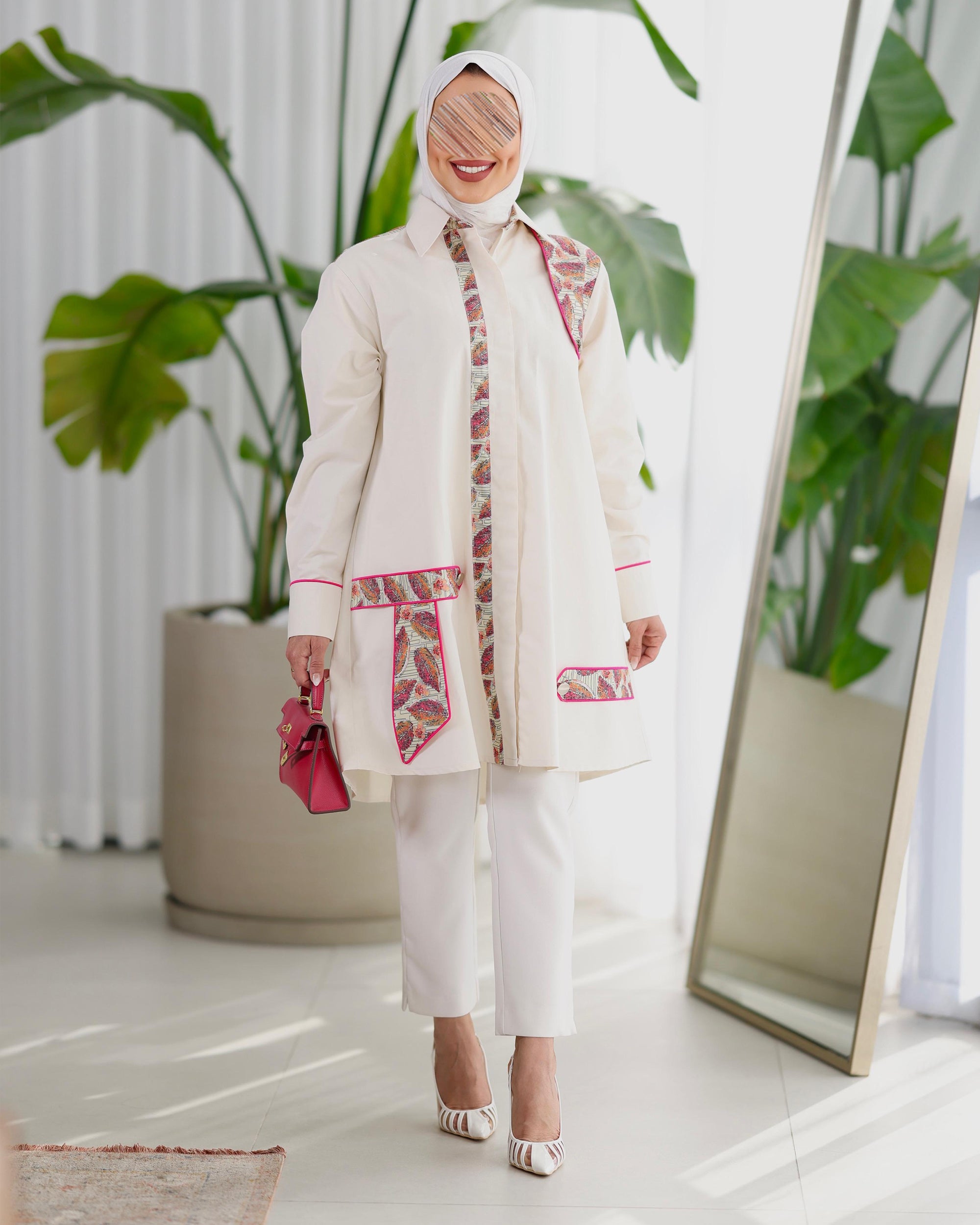 Shirt Model 1101 - Poplin - Beige