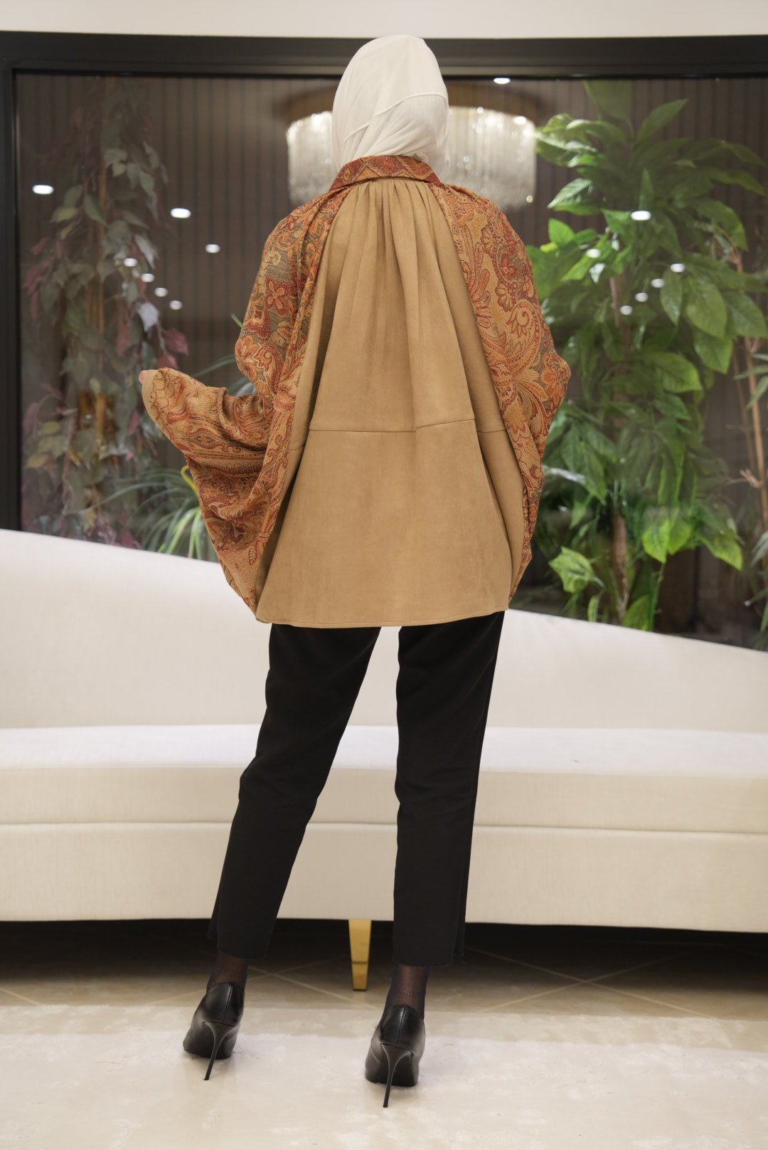 Shirt & Shawl Model 1109 - Chamois & Kashmir - Camel Beige