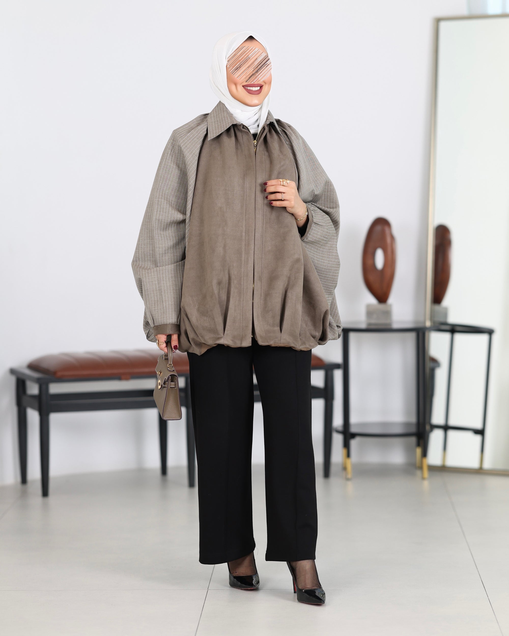 Shirt Model 1116 - Chamois - Grey