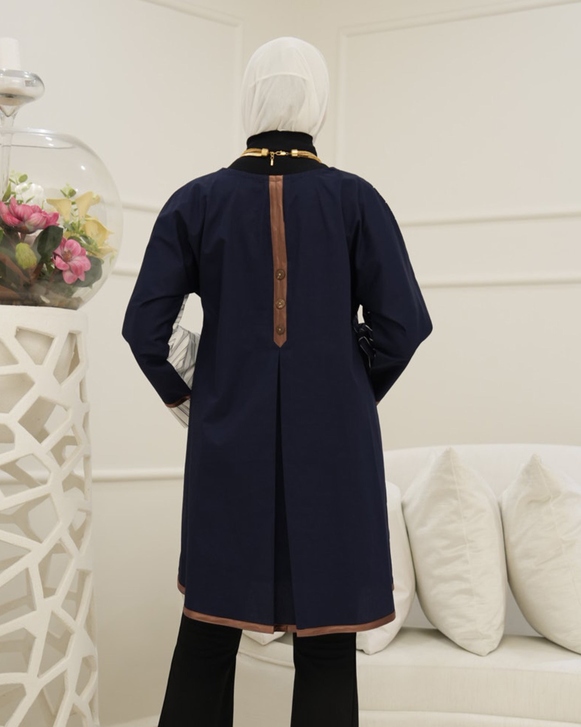 Shirt Model 1124 - Poplin - Blue & White
